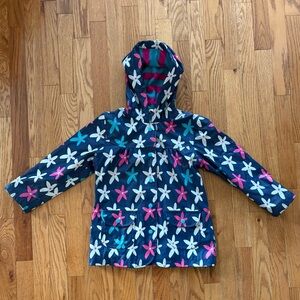 Hatley Navy and Pink Floral Raincoat Set